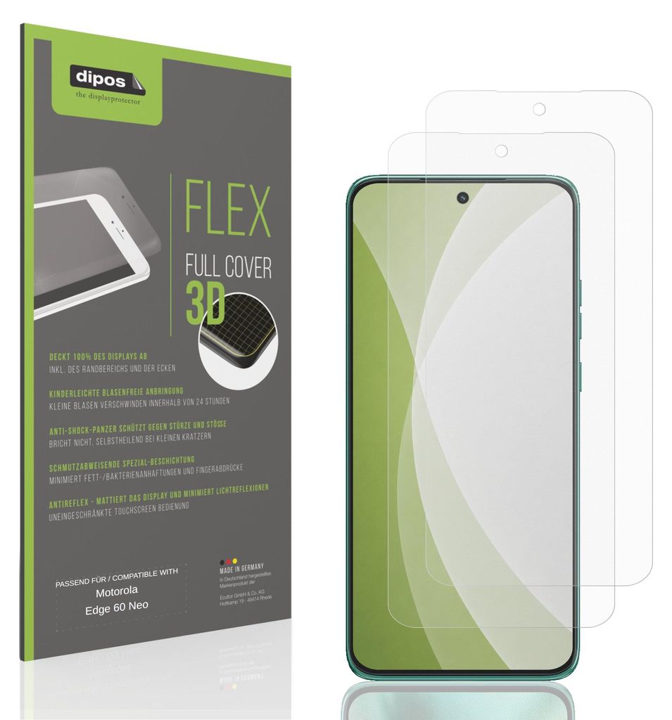 2x Full Cover Schutzfolie matt für Motorola Edge 60 Neo Produktbild 