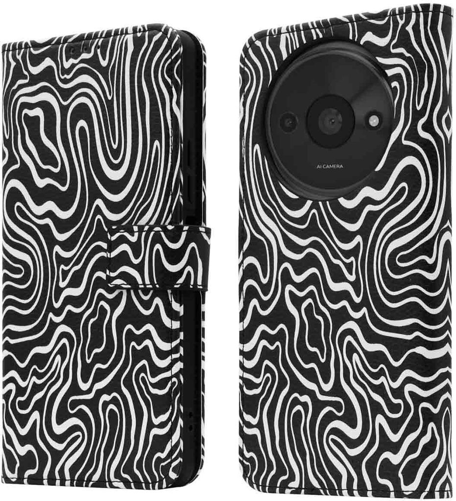 imoshion Design Klapphülle Xiaomi Redmi A3 - Black And White