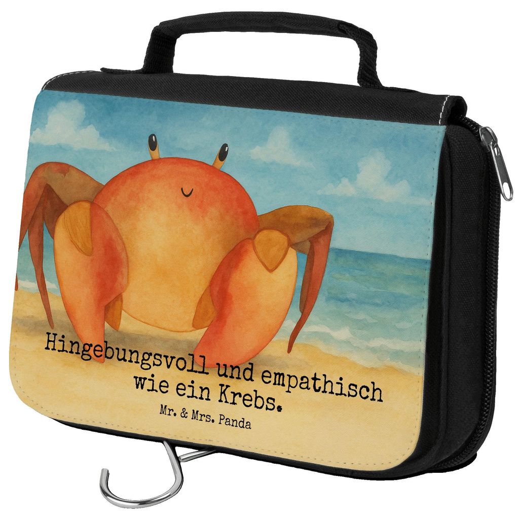 Mr. & Mrs. Panda Kosmetiktasche Sternzeichen Krebs Design - Weiß - Geschenk, Schminktasche, Krabbe, Meerestier, beautycase, Kosmetikbeutel, kultur...