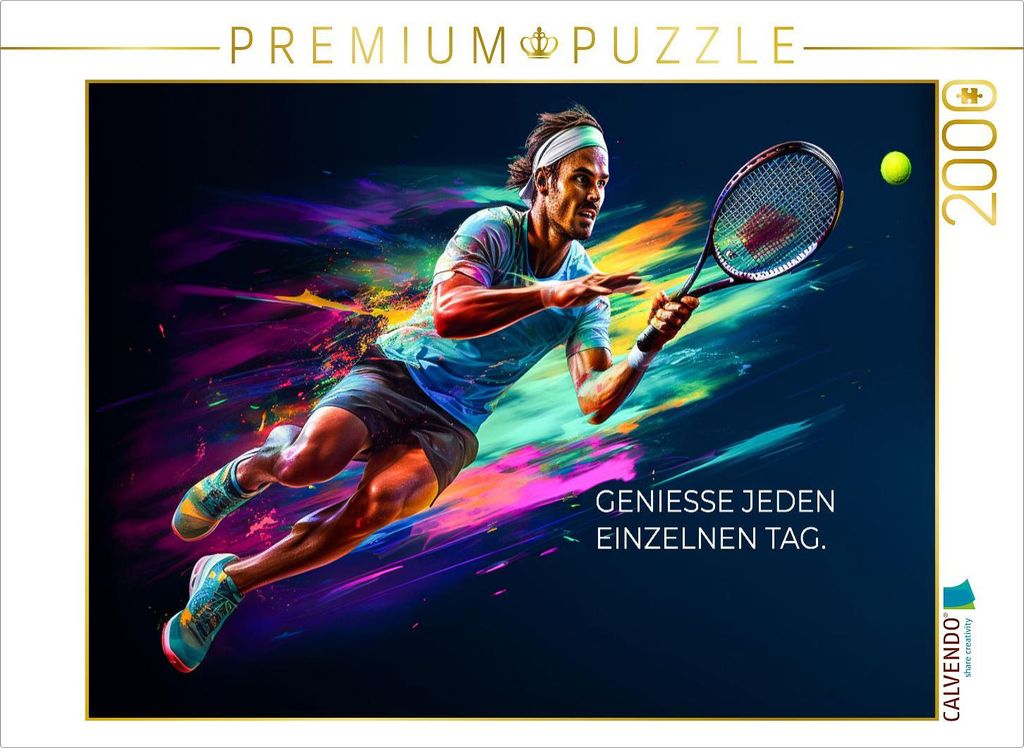 CALVENDO Puzzle Ein Motiv aus dem Kalender Tennis und Motivation | 2000 Teile Lege-Größe 90x67cm Foto-Puzzle für glückliche Stunden