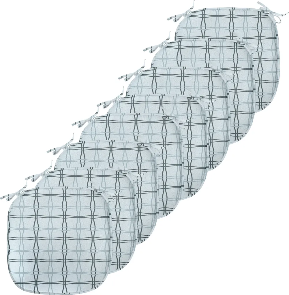 Coussins de Chaise Anti-Glisse 40x40 cm, Lot de 8 Pièces Imperméables