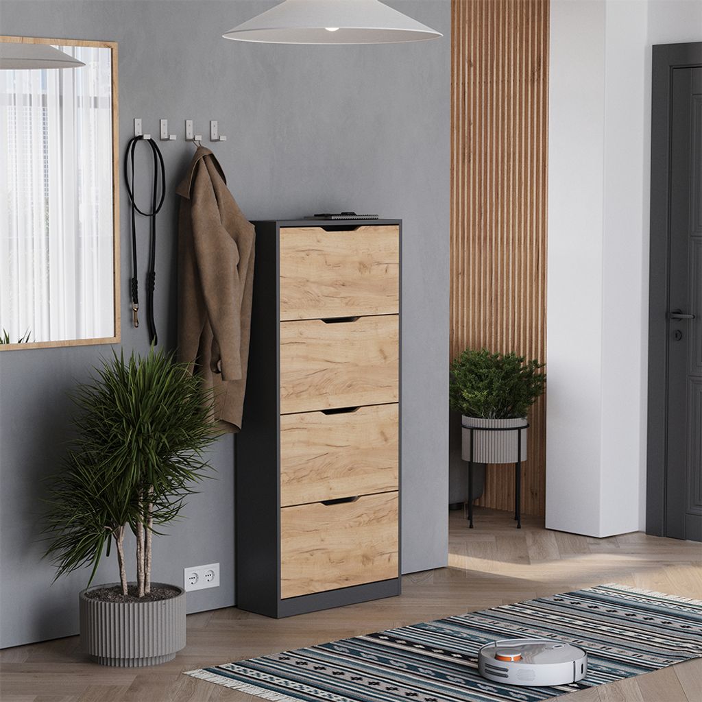 Výklopník na boty Vicco Luca Antracit/zlatý dub 59 x 137 cm Obrázek produktu 