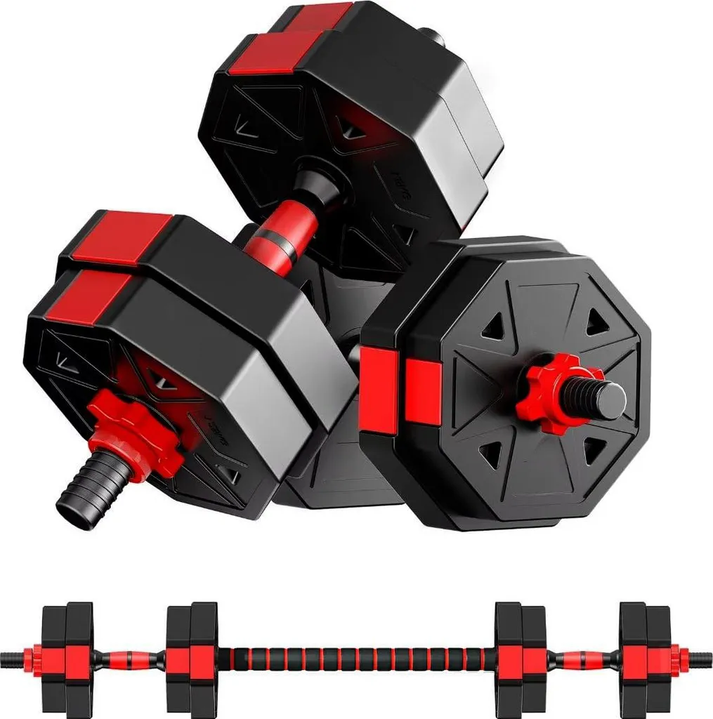 Haltères octogonales SEDCO 2x5kg avec coupleur de charge pour muscu