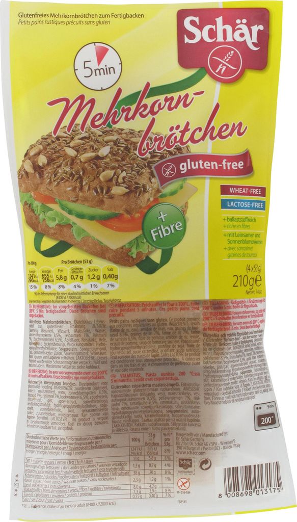 Schär Mehrkornbrötchen - 210g Produktbild 