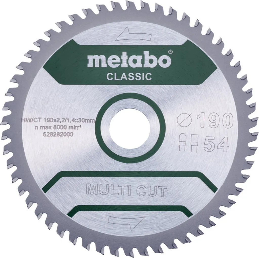 Lame 190x30 pour coupe fine de panneaux et profilés alu - Metabo MultiCut