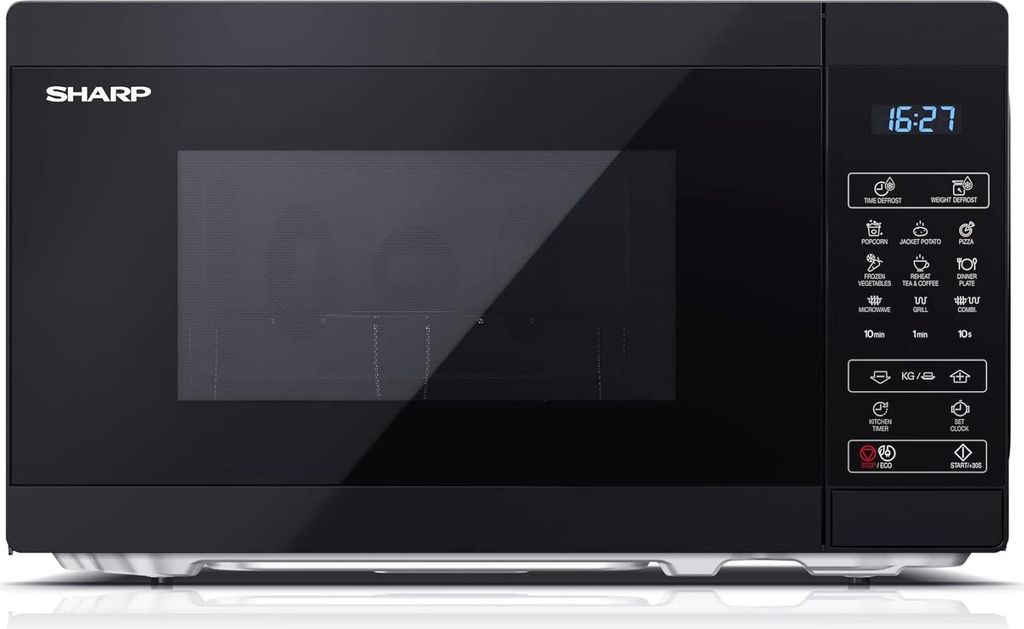 SHARP YC-MG02E-B 2-in-1 Mikrowelle (20 L, 800 W MW, 1000 W Produktbild 