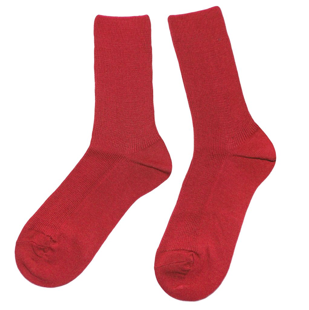 Herren Socken aus Bio Baumwolle 1:1 Rippe Cherry Größe 39-40
