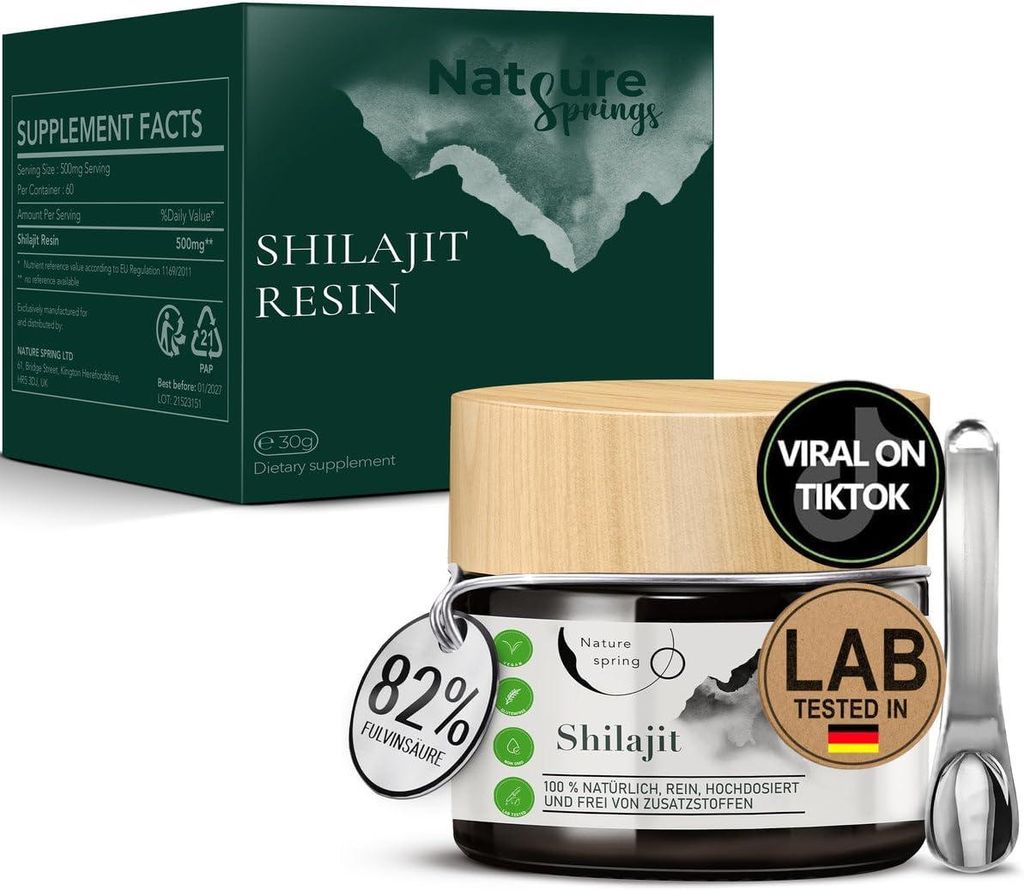 Shilajit Harz - Original Himalaya Shilajit mit 58% Fulvinsäure & Huminsäure