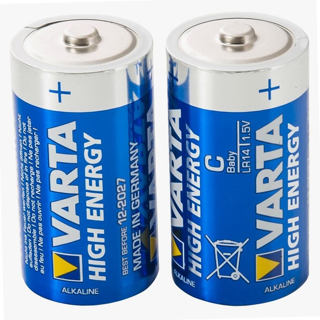 Lot de 2 piles Alcaline C, LR14 Varta High Energy Image du produit 