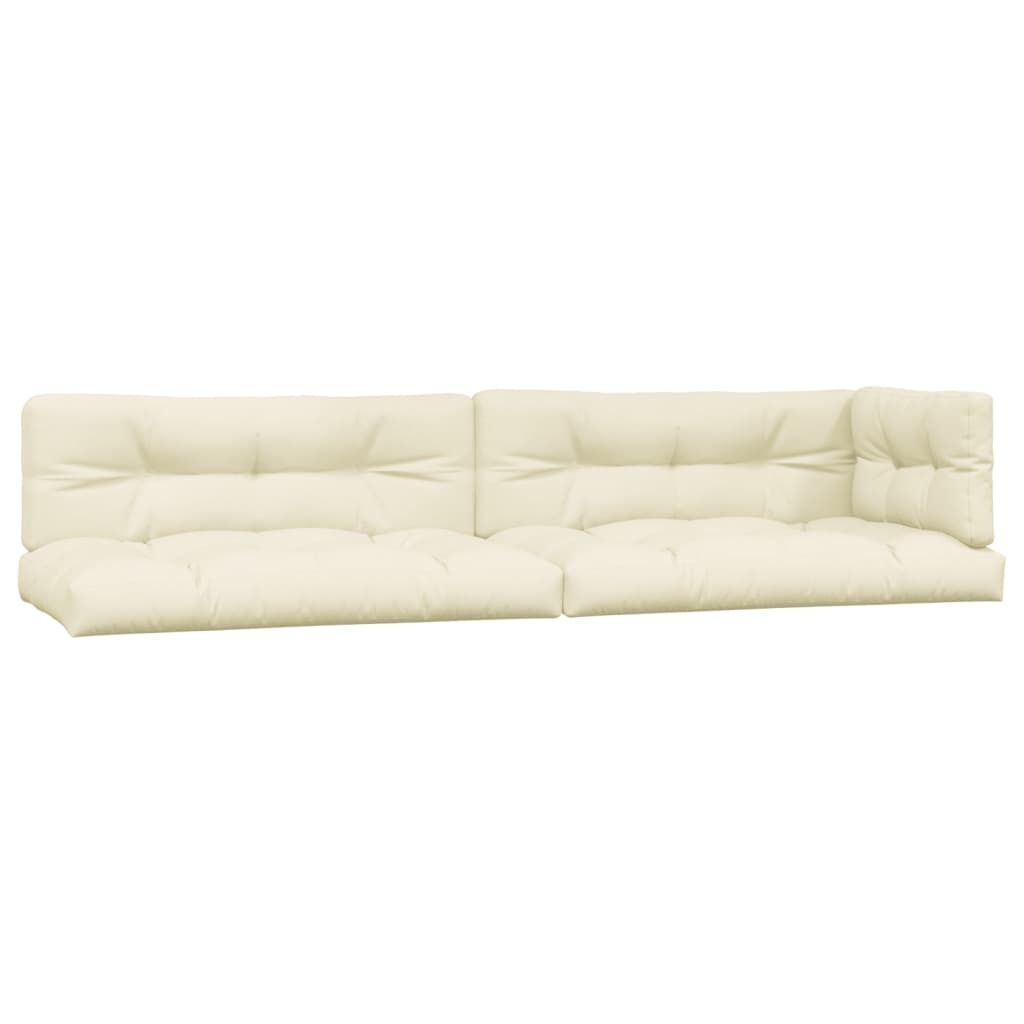 vidaXL Cuscino Pallet 5 pezzi in tessuto crema Immagine del prodotto 