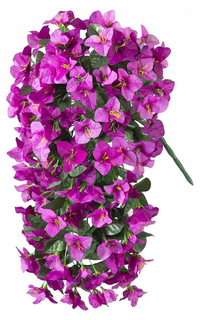 Künstliche Bougainvillea-Blume, künstliche Hängeblume für den Außenbereich, lange Ranken, Kunstblume für Haustür, Veranda, Pflanzkübel, Urn...