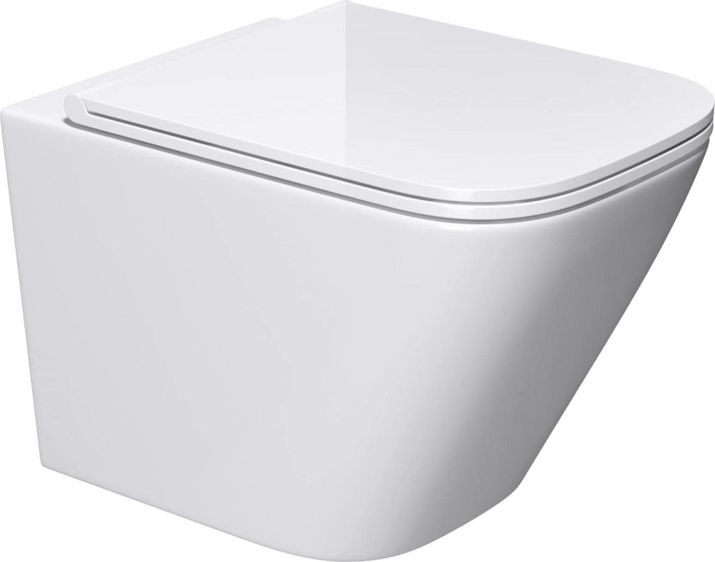 doporro WC Suspendu Blanc Cuvette Céramique Toilette Image du produit 