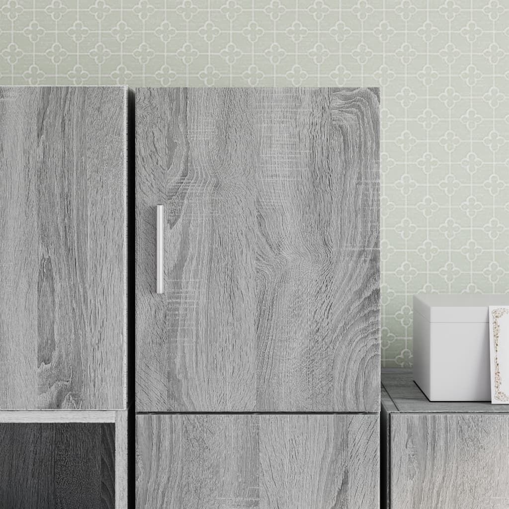 "Rabatt" Mehrzweckschrank/Vitrine/ Wandschrank - Modernes Design - Grau Sonoma 30x42,5x40 cm Holzwerkstoff - Kommoden CC23261