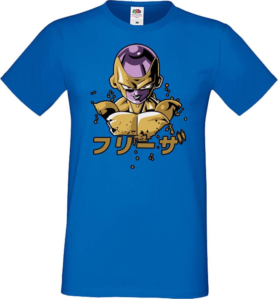Herren T-Shirt Anime Manga Dragon Anime Manga Ball Z Frieza 01 Frieza Dbz, Man XL / Blau