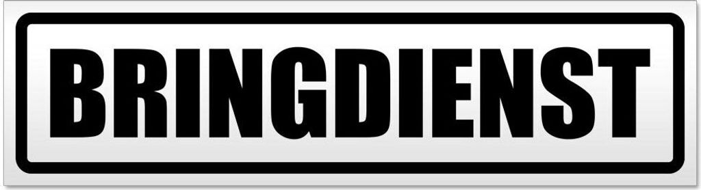 Kiwistar - Autoaufkleber - Schwarz - 30 x 8 cm - Bringdienst - Hinweis Aufkleber Sticker für Auto, Kfz, Fahrrad, PKW, LKW