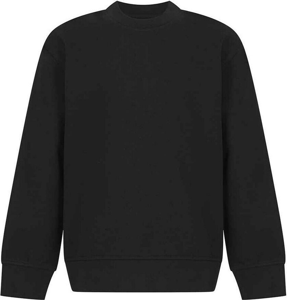 SF Minni - Sweatshirt Abgerundeter Saum für Kinder PC5247 (128) (Schwarz)