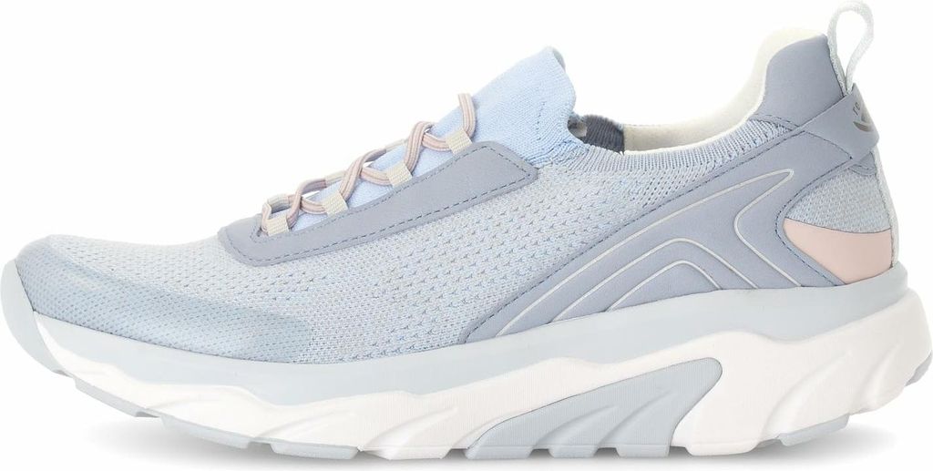 Rollingsoft Sneaker 66.930.26, Weave Knit HT / Foulard - Glattleder, Sky (Hellblau)/ Weiß komb., Elastik-Schnürung, Wechselfußbett 41