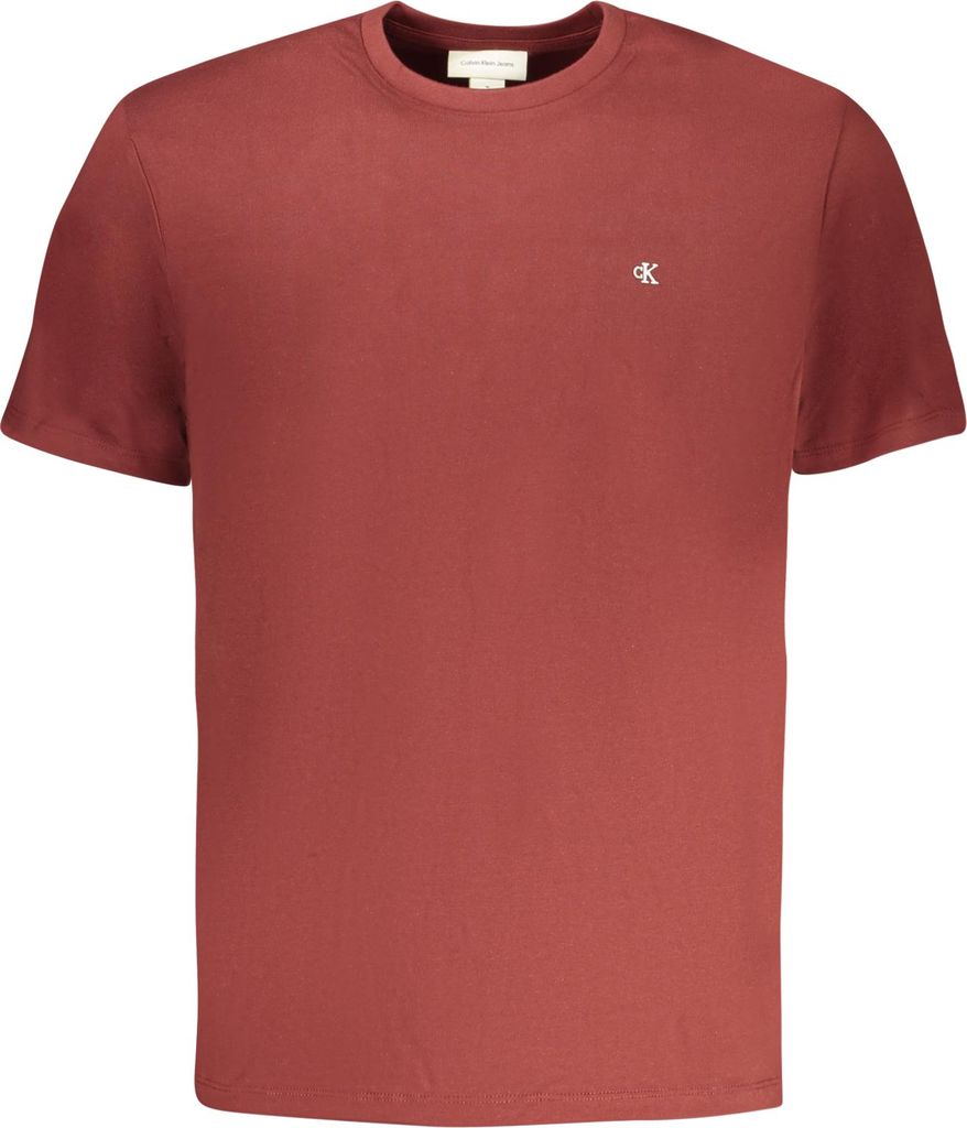 Hochwertiges Kurzarm Herren T-Shirt Braun mit Logo Stickerei
