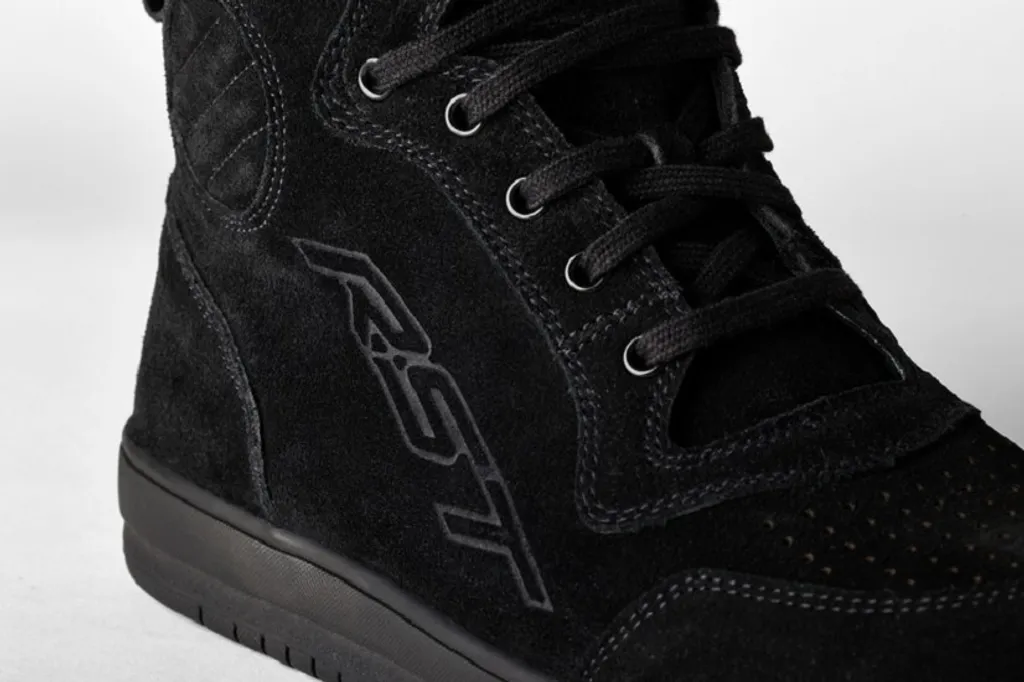 Chaussures Moto Femme RST Daim Noir - Look Citadin Hi-Top Taille 41