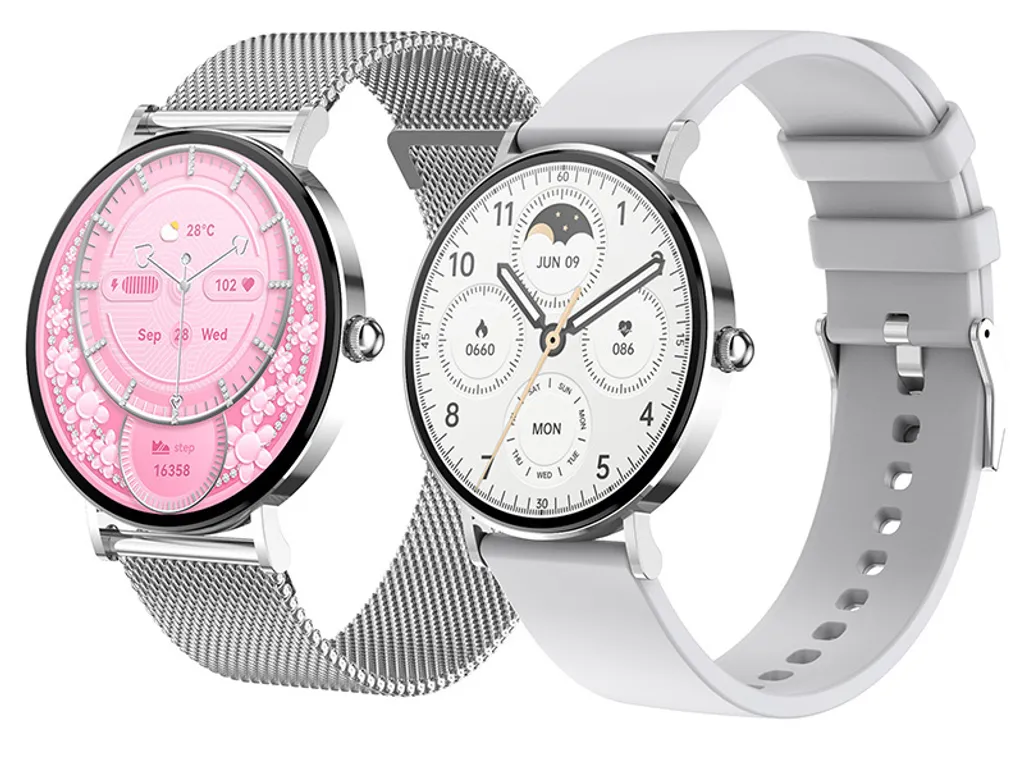 Montre intelligente femme AMOLED 1,32 pouce avec 100 modes sport fitness
