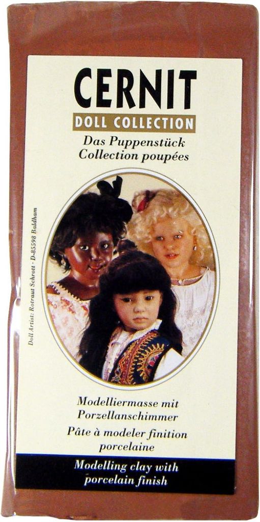 CERNIT CE0950500807C - Block Modelliermasse (Polymer) DOLL, ofenhärtend, sofort gebrauchsfähig, 500g, für DIY, Puppen und Figuren, für Einsteig...
