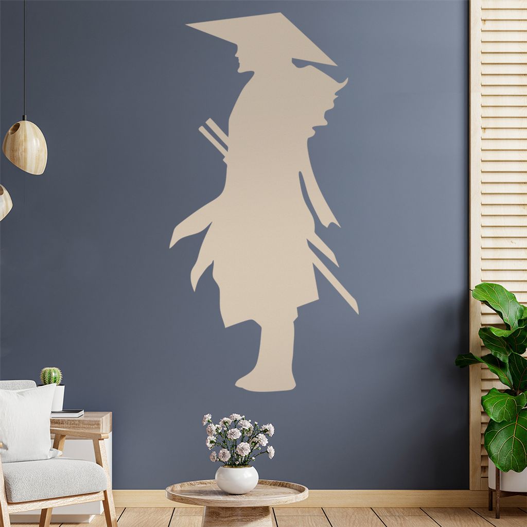 Samurai Ninja Shinobi Wandtattoo Wandaufkleber Wall Sticker - Dekoration, Küche, Wohnzimmer, Schlafzimmer, Badezimmer