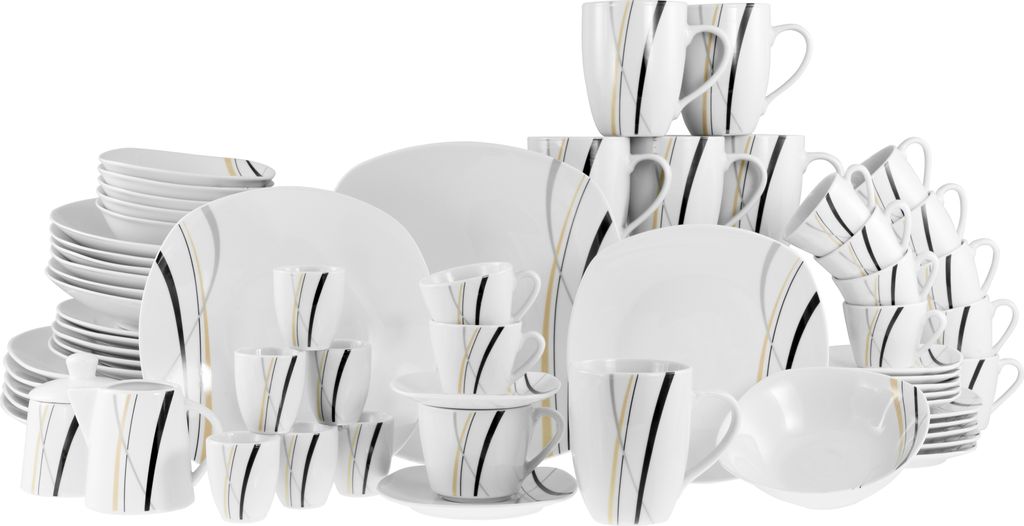 CreaTable, 22537, Square City Line, Kombiservice 62-tlg, Produktbild 