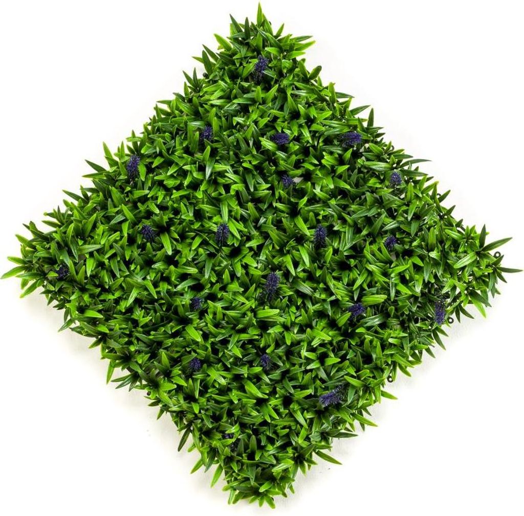 artplants.de Deko Lavendel Hecke/Matte DECAN, crossdoor, grün, 50x50cm - Kunstecke
