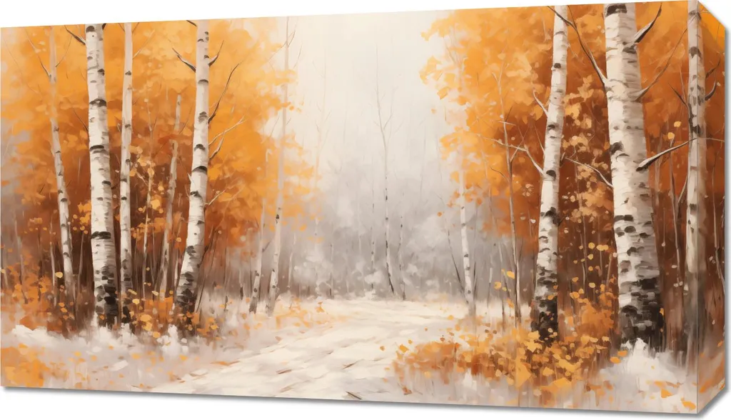 Image Bouleaux automnaux 70x40 cm - Couleurs vives et finition mate