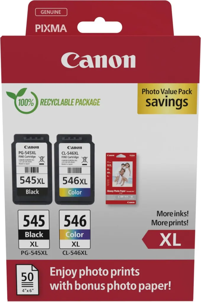 Offerta Canon PG-545 XL CL-546 XL Foto Pack | Risparmio Garantito