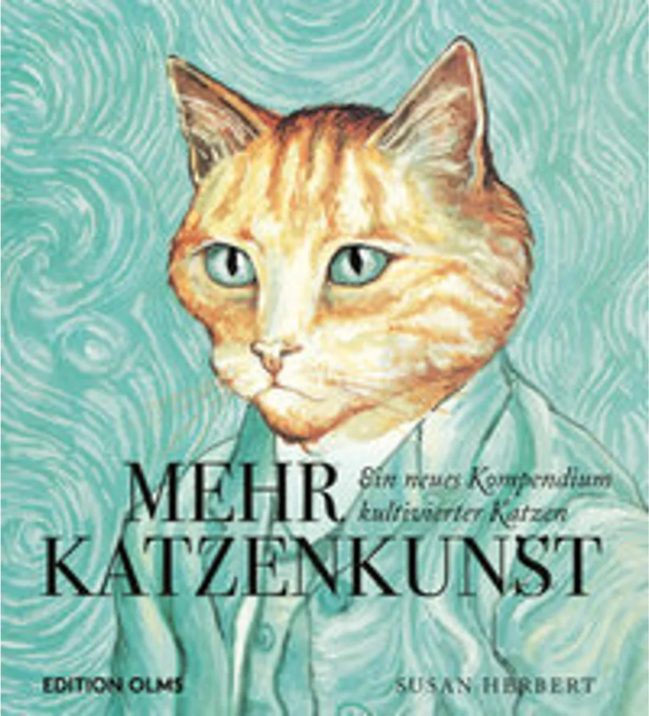 Toile Mehr Katzenkunst Premium - Illustration Chat en Couleurs Vives