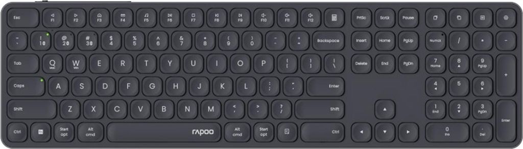 Rapoo E9810M Dunkelgrau Tastatur kabellos Produktbild 