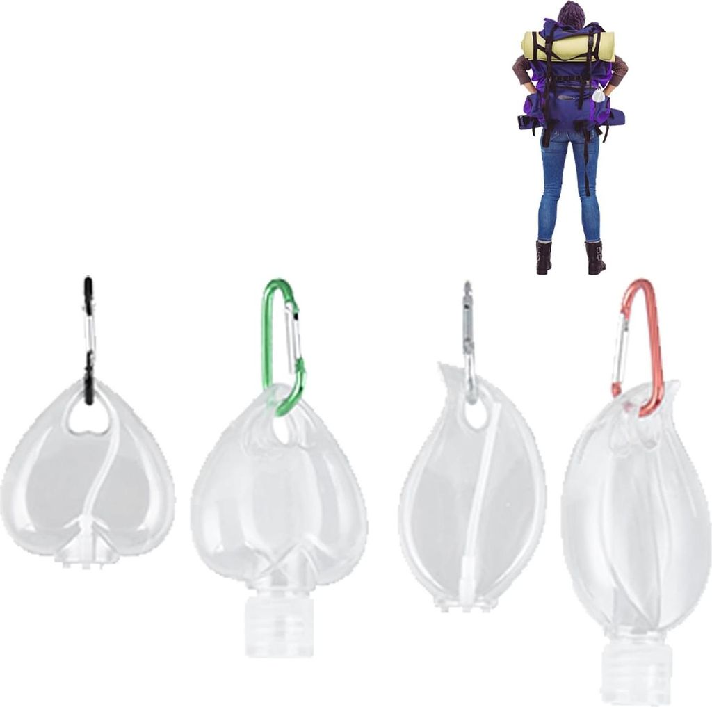 Allecto Premium - Tragbare Reiseflasche Set 50ml - Auslaufsicher - Transparent - Outdoor Rucksack Picknick - Lotion Seife Flüssigkeit