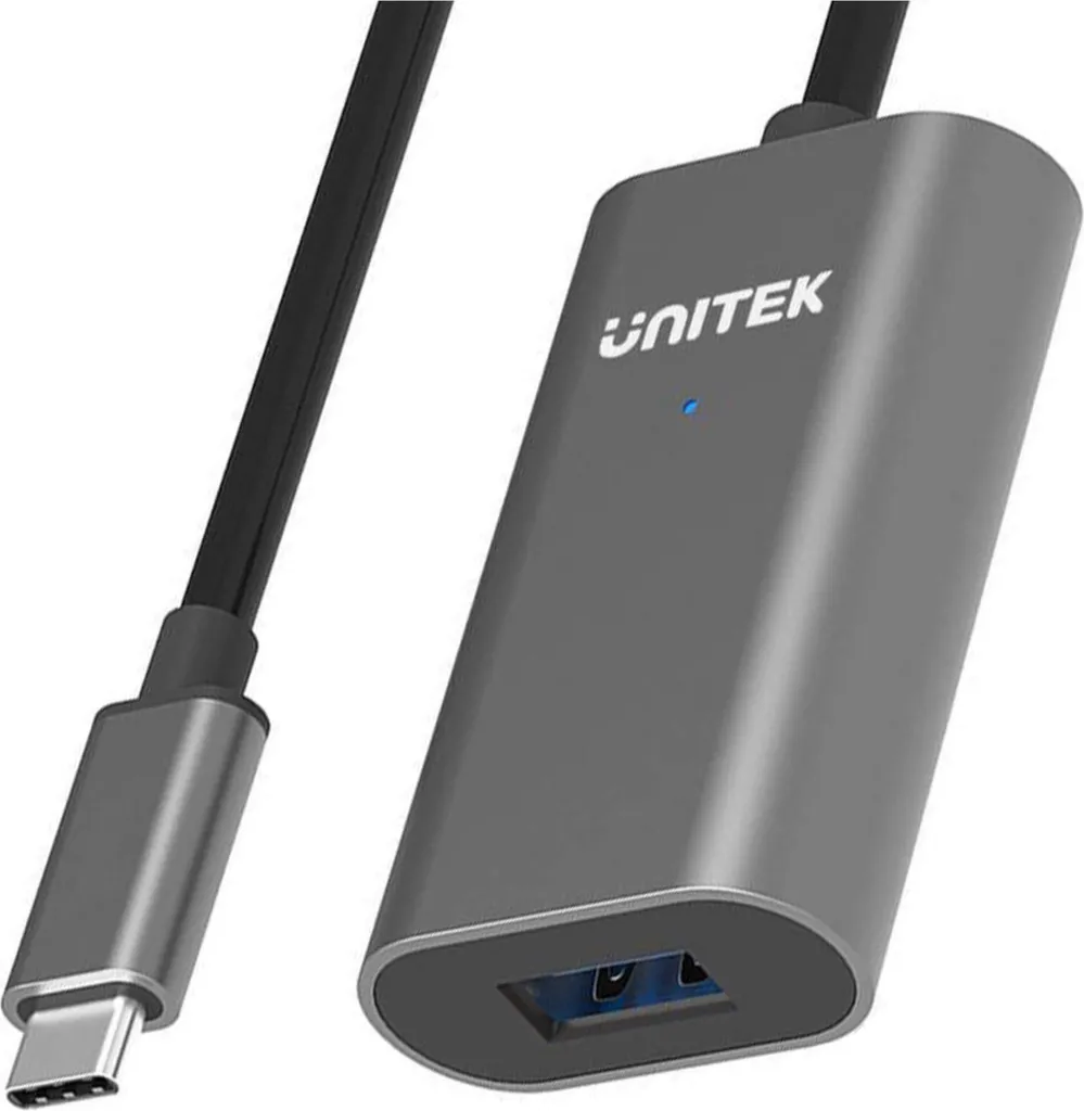 Unitek Estensore Attivo USB C a USB A 5M 5Gbps | Prolunga per Webcam e VR