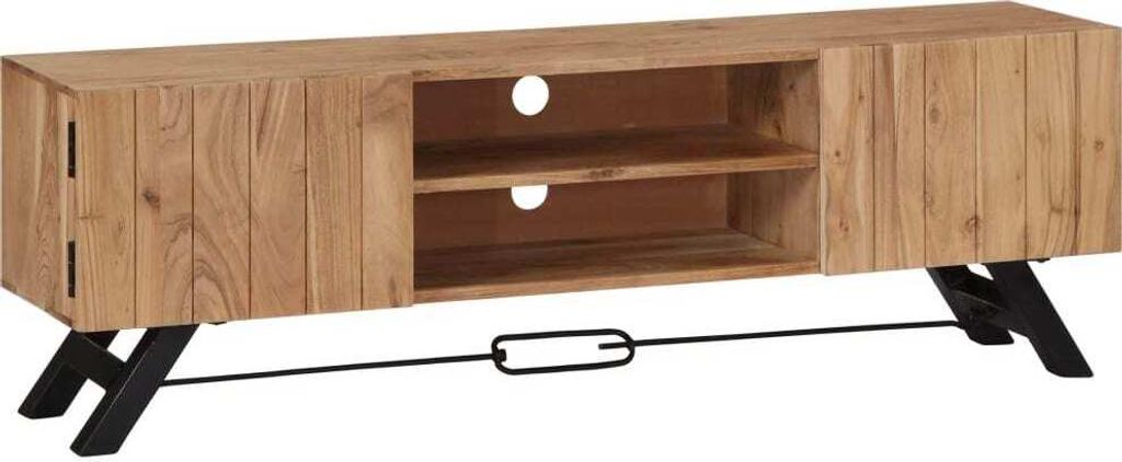 TV-Schrank 140x30x45 cm Massivholz Akazie