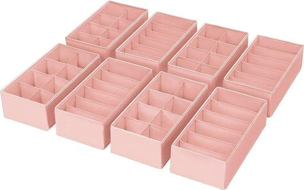 Séparateur de tiroir rose en tissu respirant 30x15x9 cm pour enfant
