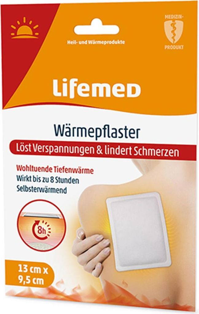 Wohltuende Wärmepflaster 6 Stück weiß – 8 Stunden Wärme bei Muskelbeschwerden 95x130mm