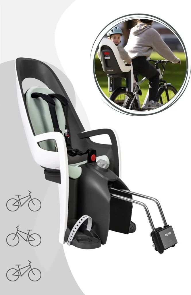 Hamax Caress Siège Vélo Enfant pour Trajets Urbains et Balades VTT