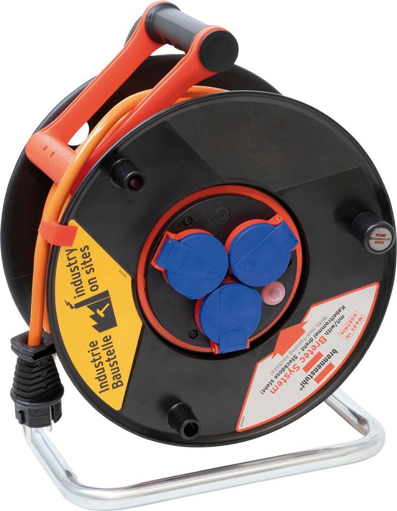 Brennenstuhl Kabeltrommel 25m Garant ST290+Bretec - 3G1,5 mit Cablepilot, 3 Steckdosen, IP44