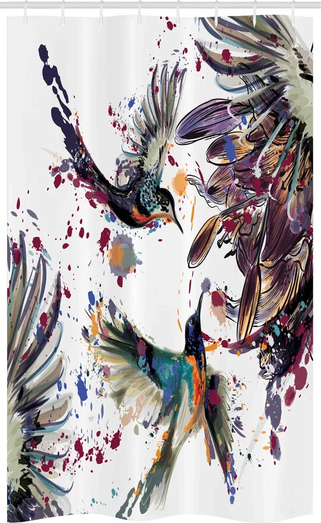 Tenda Doccia 120x180 ABAKUHAUS Lily Birds - Decor Bagno Artistico