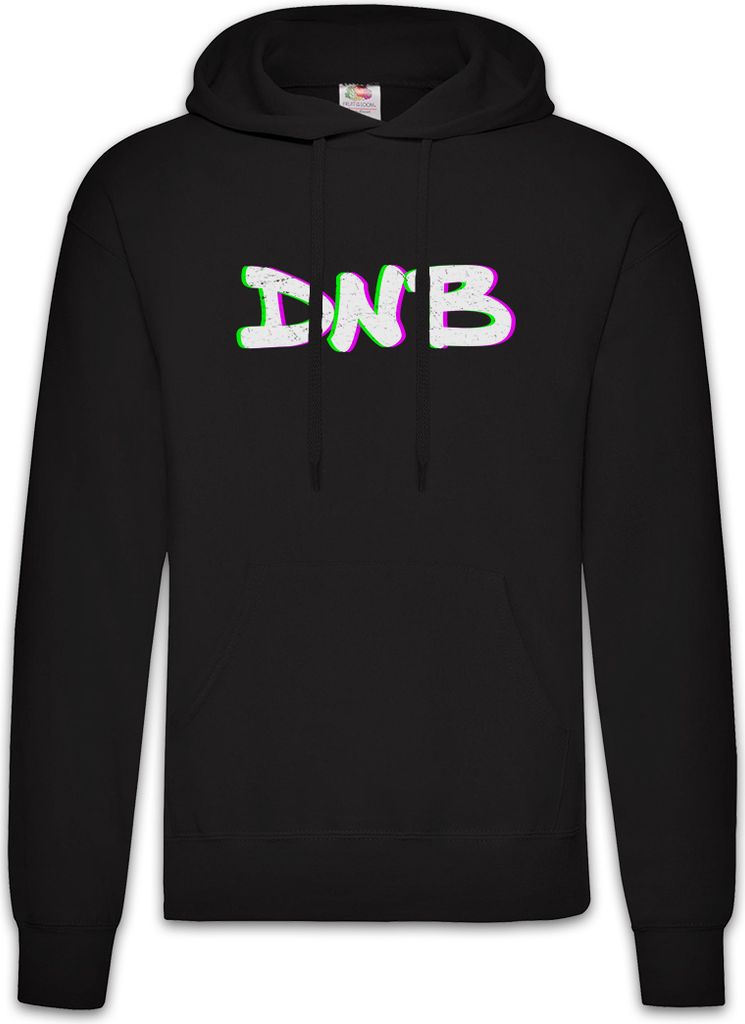 Urban Backwoods DNB Drum 'N Bass Glitch, Herren Hoodie, Farbe: Schwarz, Größe: 5XL
