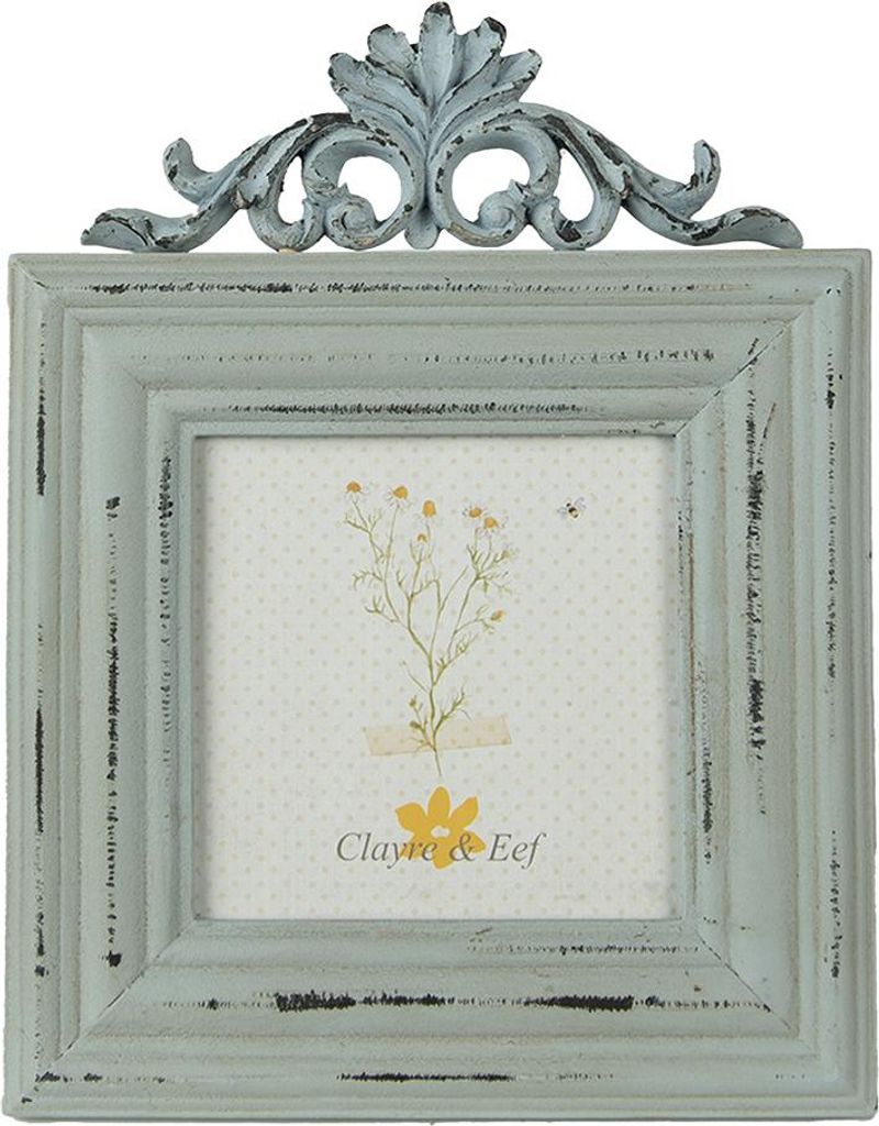 Clayre & Eef Bilderrahmen 10x10 cm Grün MDF Produktbild 