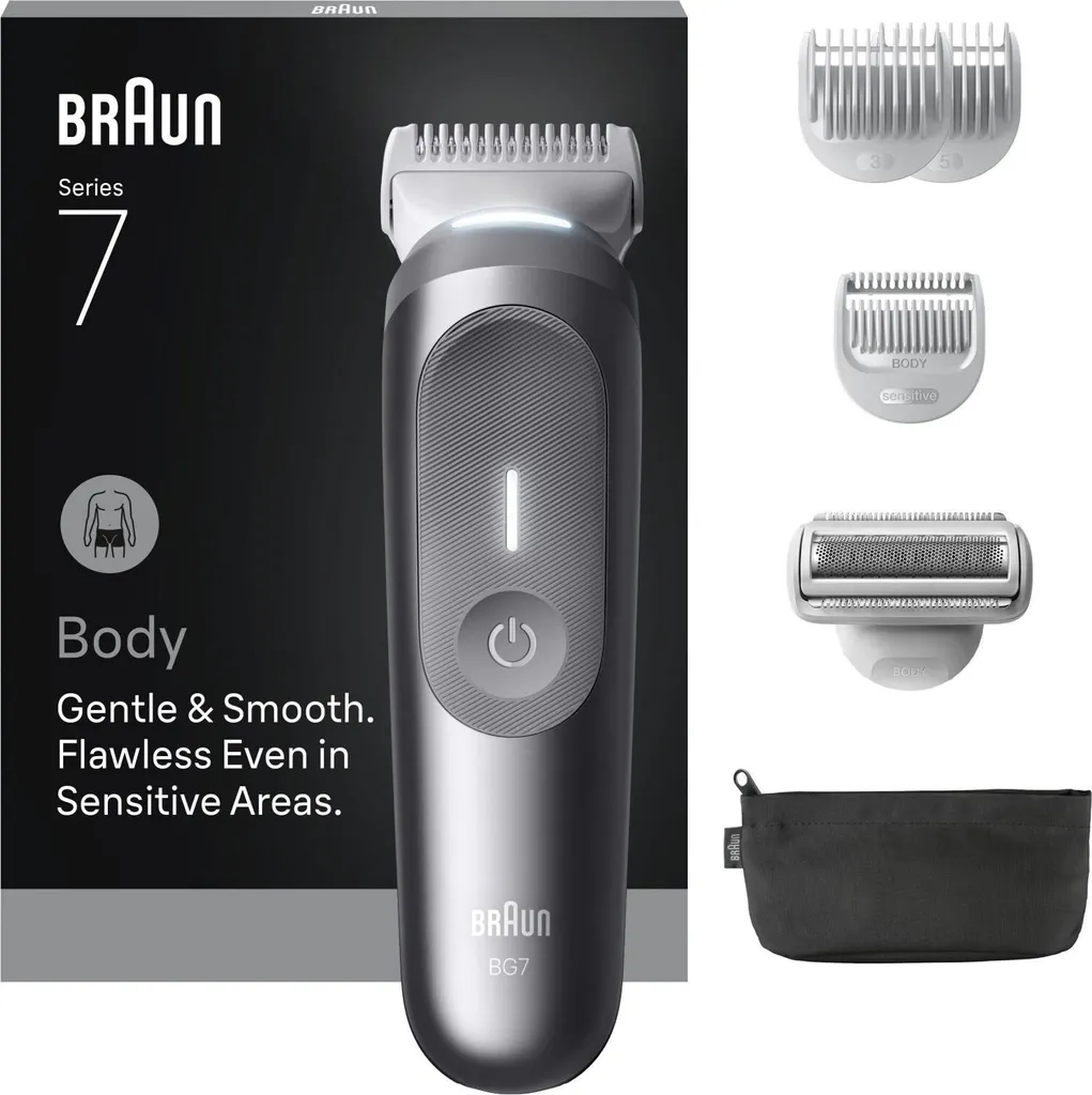 Braun BG7550 Series 7 Tondeuse Corps Technologie SkinShield Grise