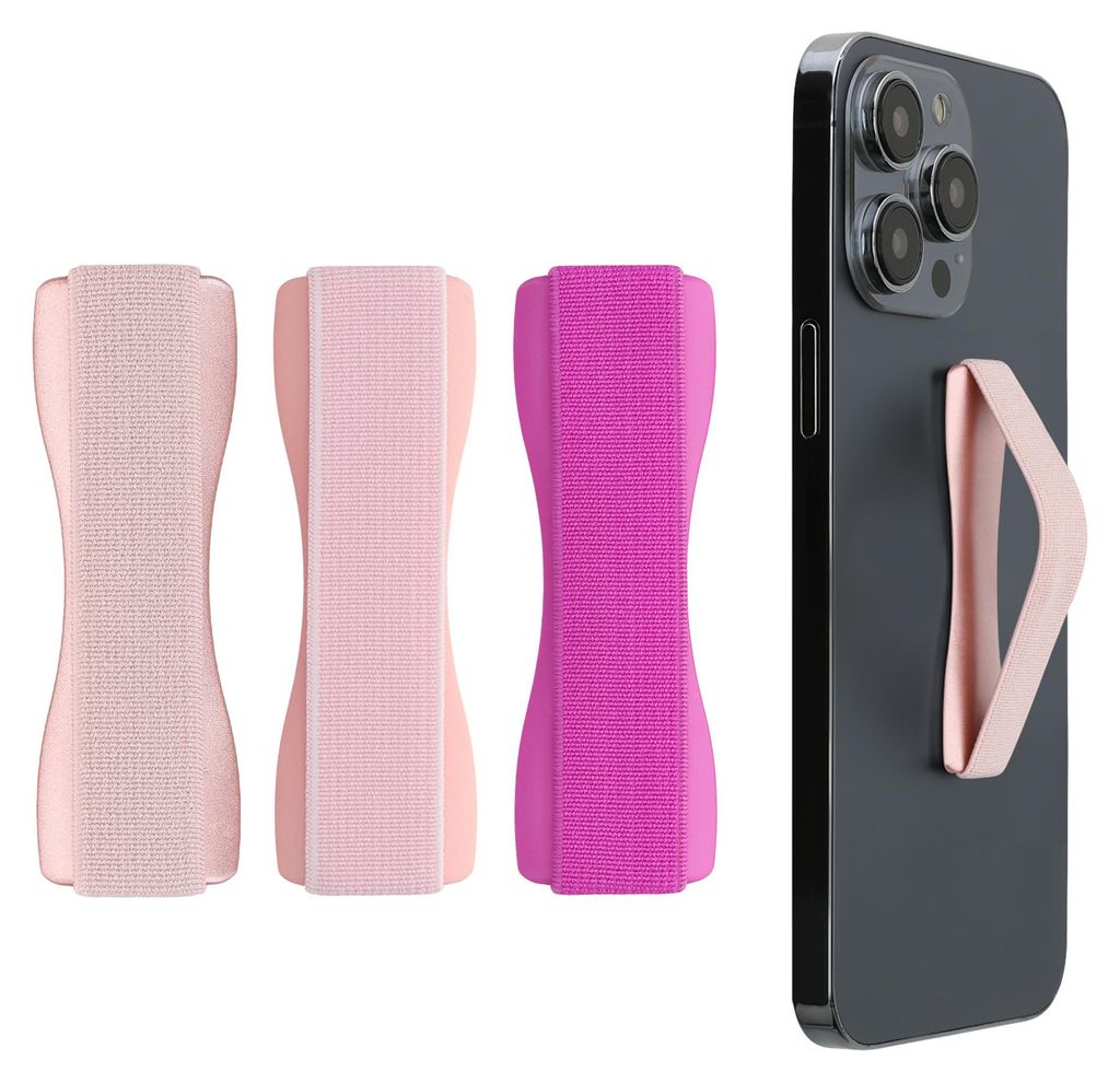 kwmobile Smartphone Fingerhalter 3 Set - Handy Halter Griff Produktbild 