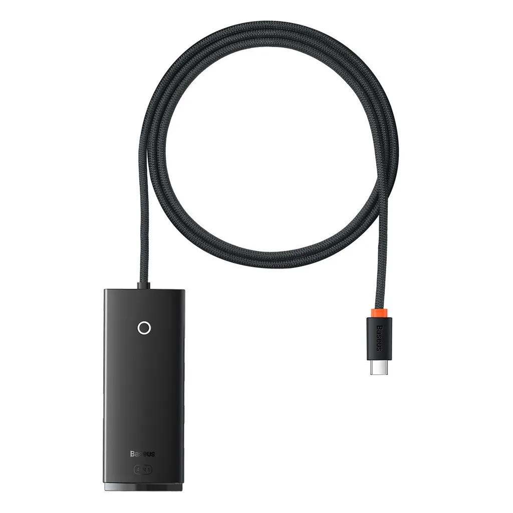 Baseus Lite HUB USB-C 4 Porte USB 3.0 1m - WKQX030401 Nero