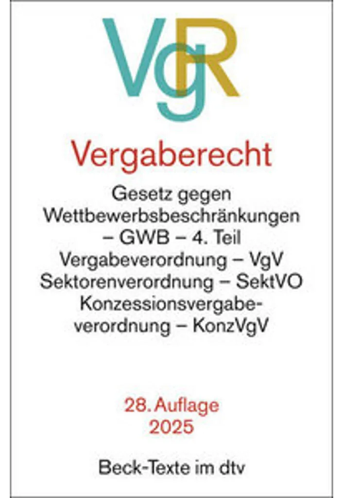 Vergaberecht VgR : Édition commentée avec analyse de jurisprudence - 2