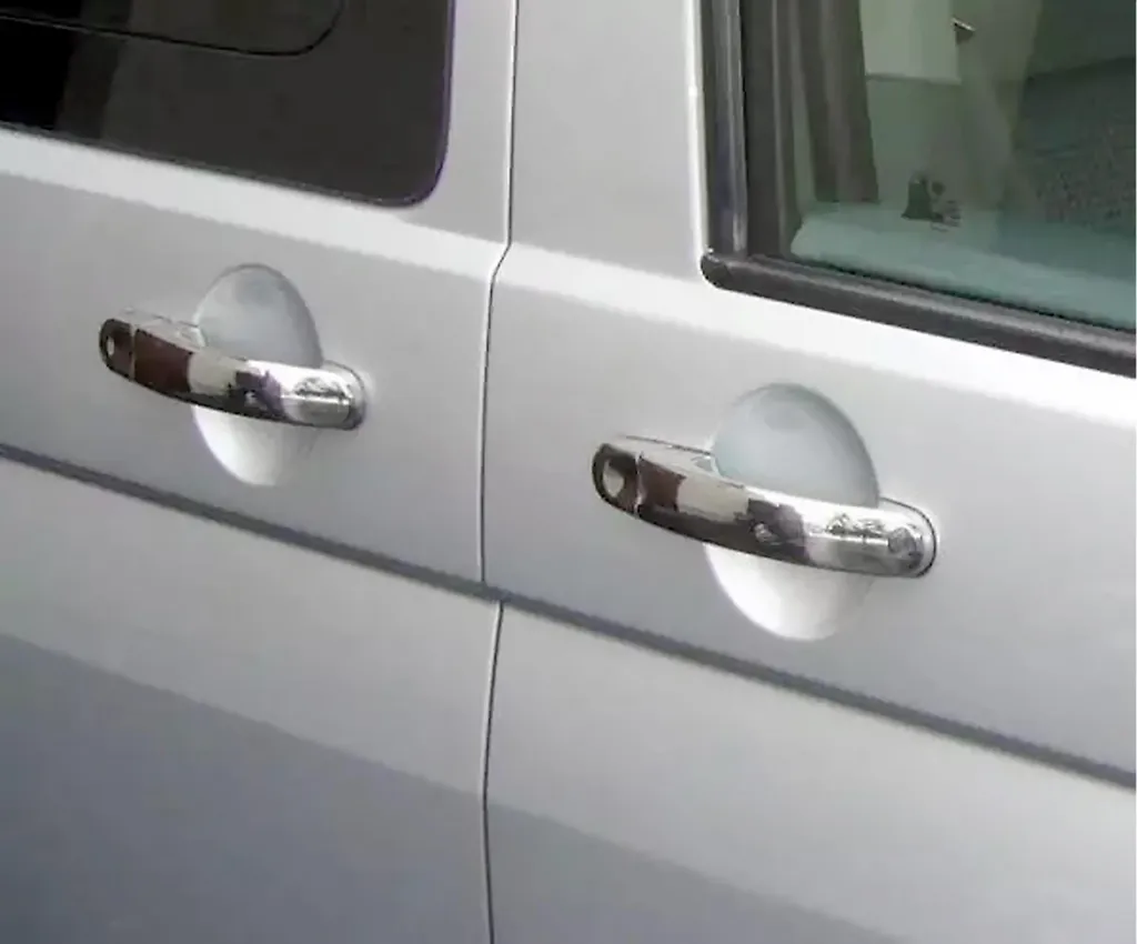 Lot de poignées de porte chromées en acier inox pour VW Transporter T5