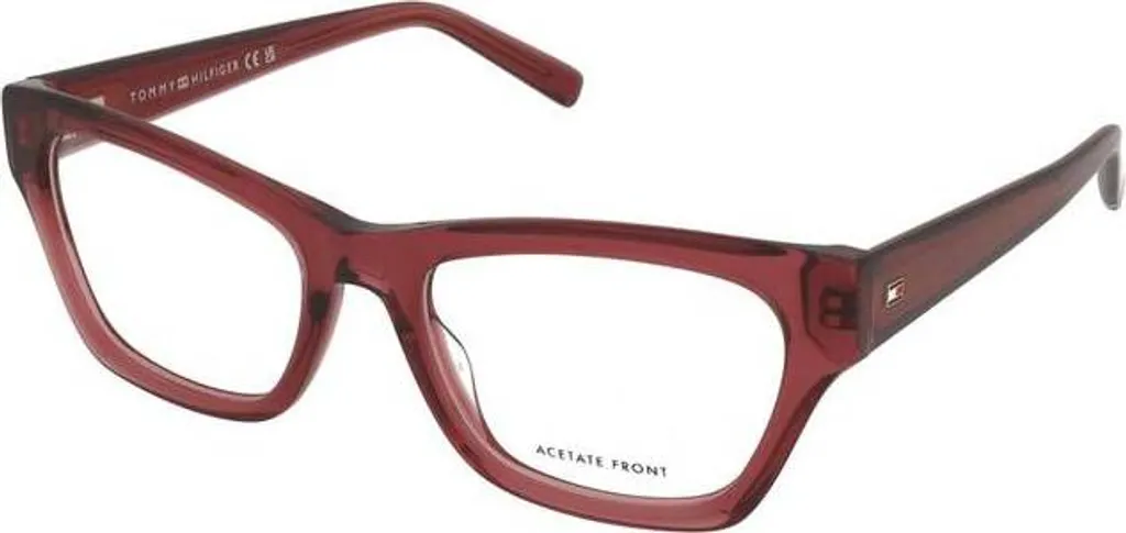Lunettes de vue Tommy Hilfiger TH 2231 LHF en acétate bordeaux élégant