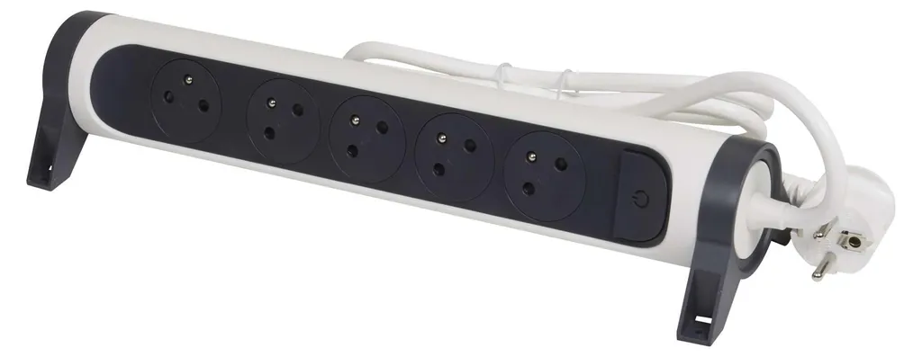 Multiprise Legrand orientable 5 prises, câble 3 mètres haute qualité