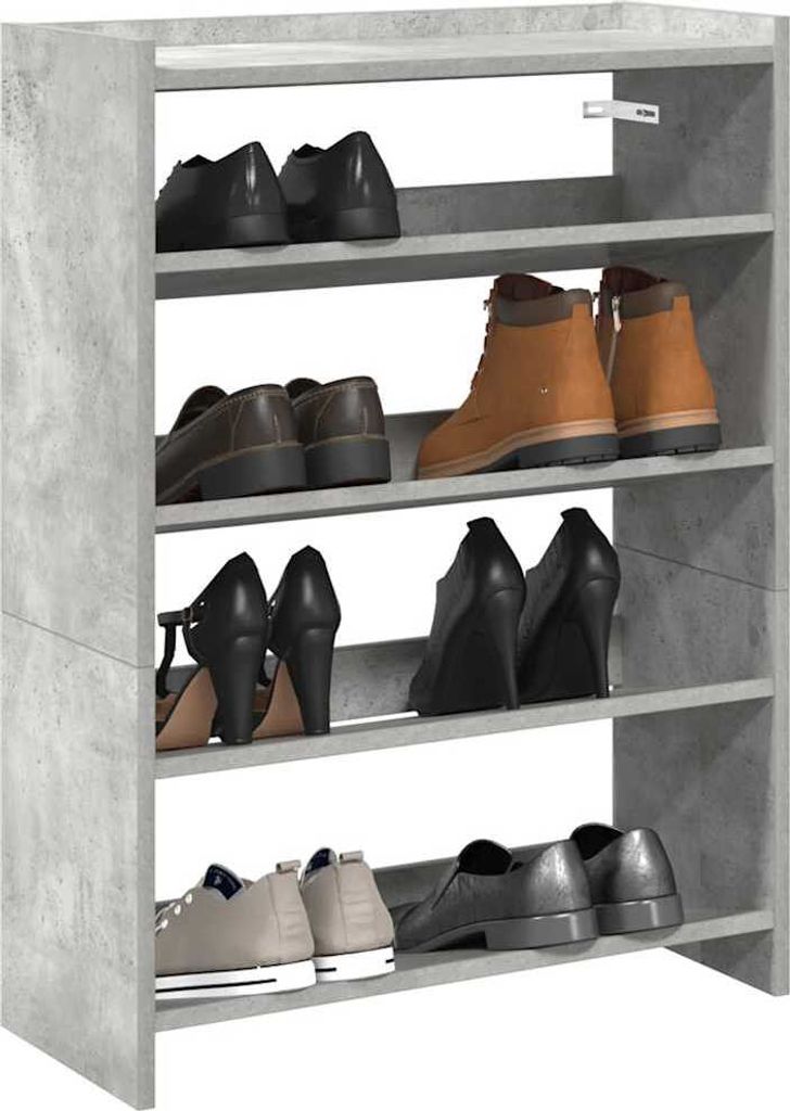 "2026 Promotion" Schuhschrank, Schuhkipper, Schuhregal, Betongrau 60x25x81 cm Holzwerkstoff - Schuhständer CC32007